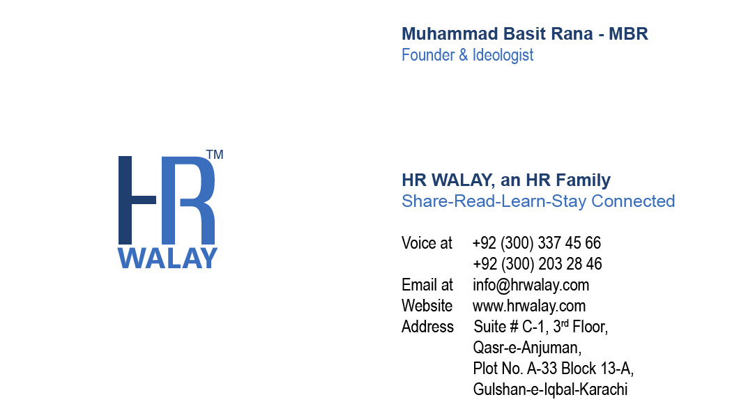 HR WALAY Visiting Card